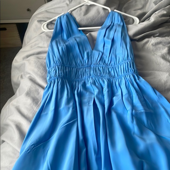 Banana Republic Blue Sleeveless Grecian Dress - Picture 6 of 8